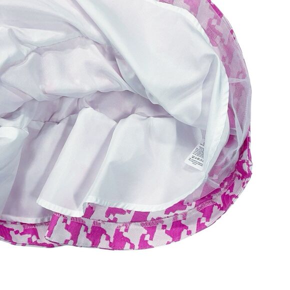 Janie and Jack 12-18 Months Bright Blooms Houndstooth Pink Dress Ruffles - Picture 9 of 12